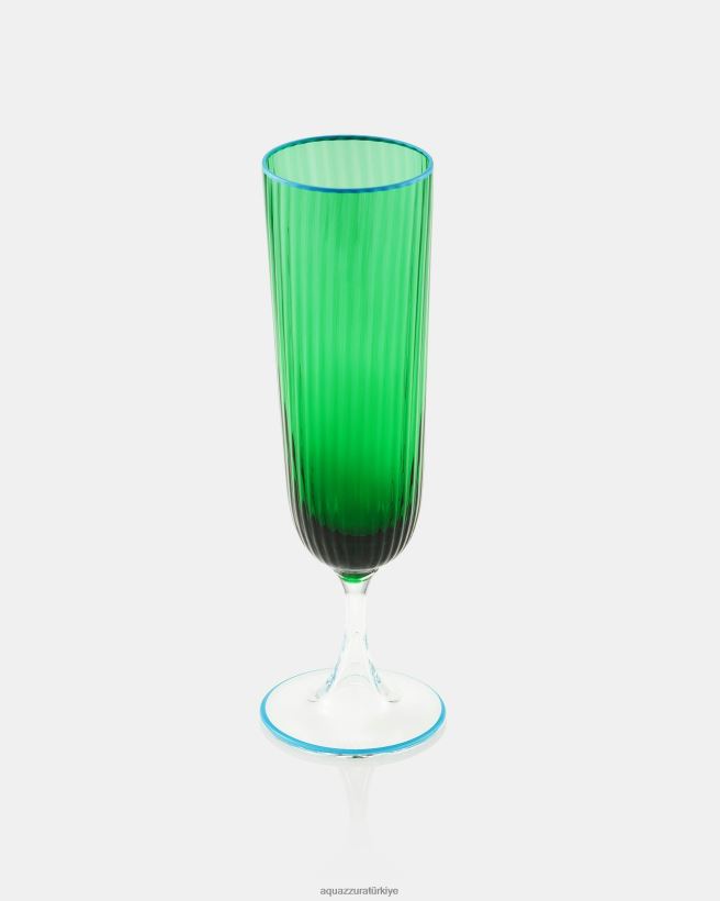 Aquazzura çizgili flüt camı yeşil X8BD04536