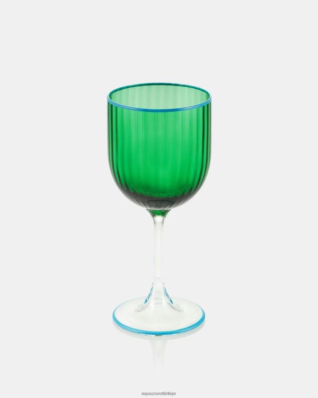 Aquazzura çizgili su bardağı yeşil X8BD04533